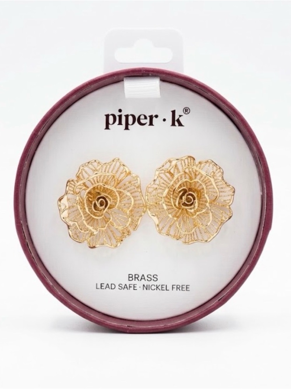 NWT ⚜️💎⚜️ Piper K Clover Front Back Earrings with Cubic Zirconia, Glass Stones